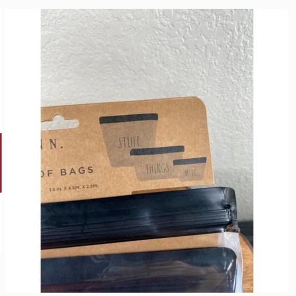 Rae Dunn travel 3 pack leak proof packing storage organization bags nwt - Picture 3 of 4